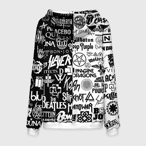 Мужская толстовка Juventus рок музыка / 3D-Белый – фото 2