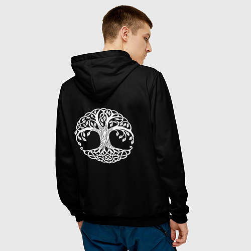 Мужская толстовка Быть добру - благородный славянский медведь / 3D-Черный – фото 4