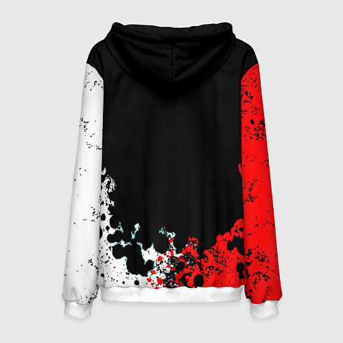 Мужская толстовка Манчестер Юнайтед краски абстрактные / 3D-Белый – фото 2