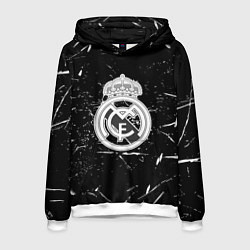 Толстовка-худи мужская Ювентус краски штрихи, цвет: 3D-белый