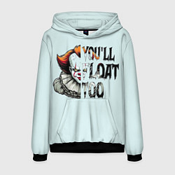 Толстовка-худи мужская Клоун Пеннивайз, цвет: 3D-черный