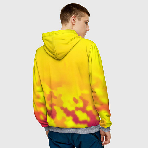 Мужская толстовка Borussia камуфляж желтый текстура / 3D-Меланж – фото 4