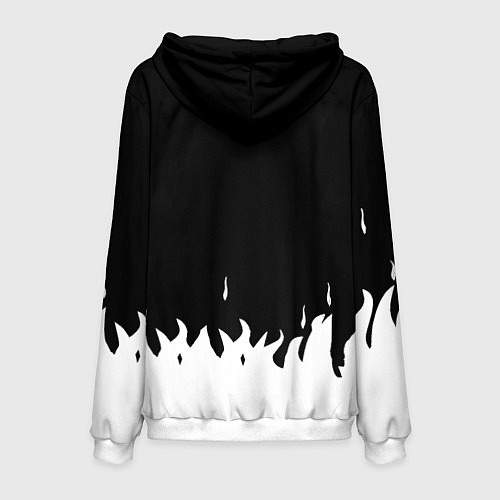 Мужская толстовка Ювентус белый огонь текстура / 3D-Белый – фото 2
