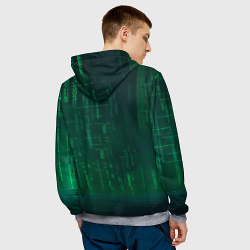 Мужская толстовка Конь хакер / 3D-Меланж – фото 4