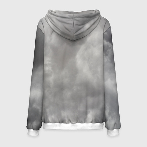 Мужская толстовка Мистический ворон в руническом компасе вегвизир / 3D-Белый – фото 2