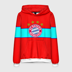 Толстовка-худи мужская Бавария Мюнхен полосы линии, цвет: 3D-белый