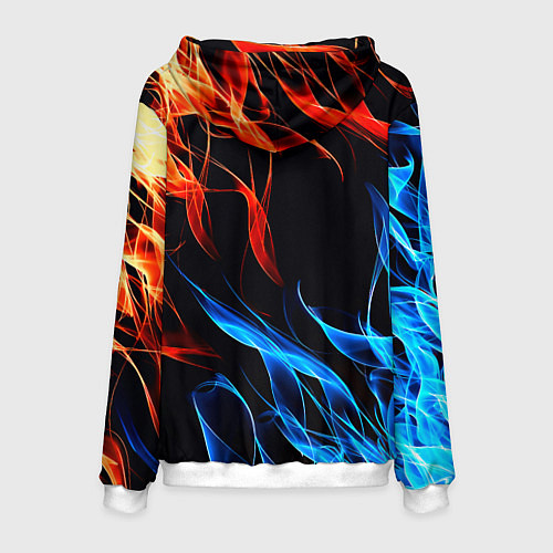 Мужская толстовка Манчестер Юнайтед огонь битва / 3D-Белый – фото 2