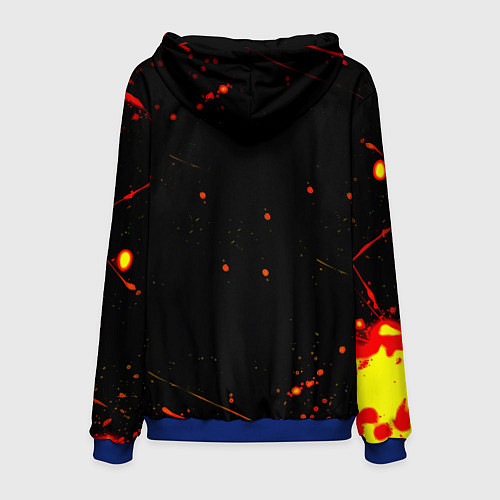 Мужская толстовка Боруссиа огненные краски текстура / 3D-Синий – фото 2