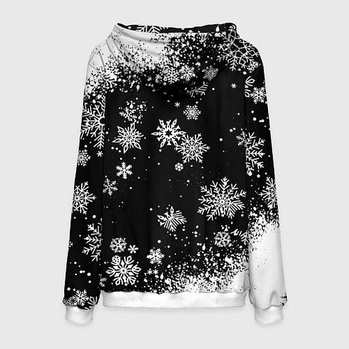 Мужская толстовка Манчестер сити снежинки новый год / 3D-Белый – фото 2