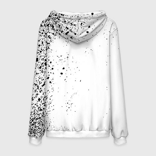 Мужская толстовка Реал Мадрид черно белые краски / 3D-Белый – фото 2