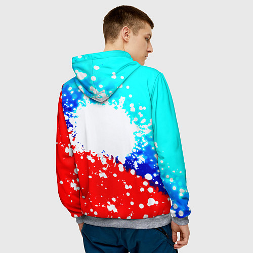 Мужская толстовка Манчестер Юнайтед неон / 3D-Меланж – фото 4