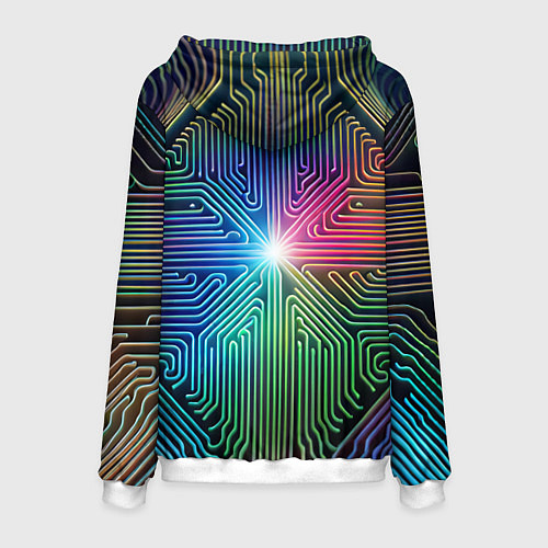 Мужская толстовка Линейная графика / 3D-Белый – фото 2