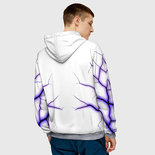 Мужская толстовка Color white purple / 3D-Меланж – фото 4
