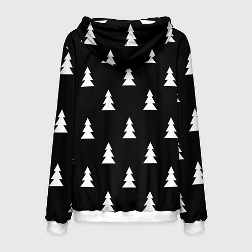 Мужская толстовка Ювентус ёлочки паттерн / 3D-Белый – фото 2