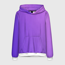 Толстовка-худи мужская The color is purple, цвет: 3D-белый