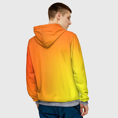 Мужская толстовка Color orange red / 3D-Меланж – фото 4