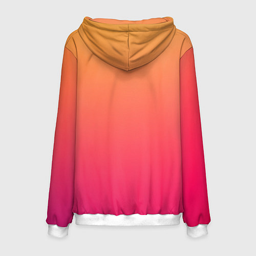 Мужская толстовка Color orange pink / 3D-Белый – фото 2