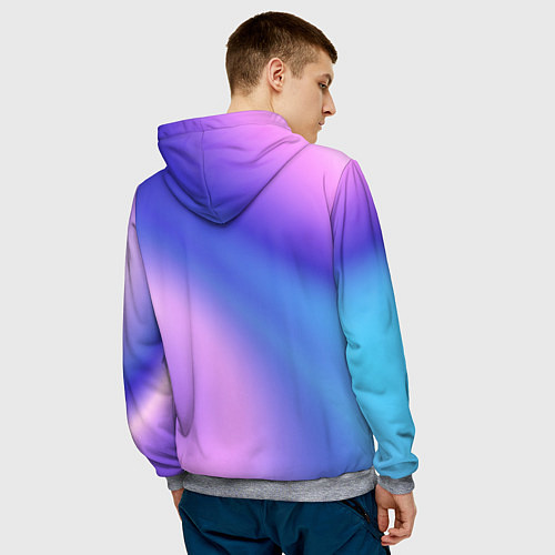 Мужская толстовка Color multicolored gradient / 3D-Меланж – фото 4