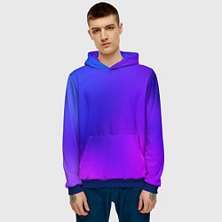 Толстовка-худи мужская Color multicolored gradient, цвет: 3D-синий — фото 2