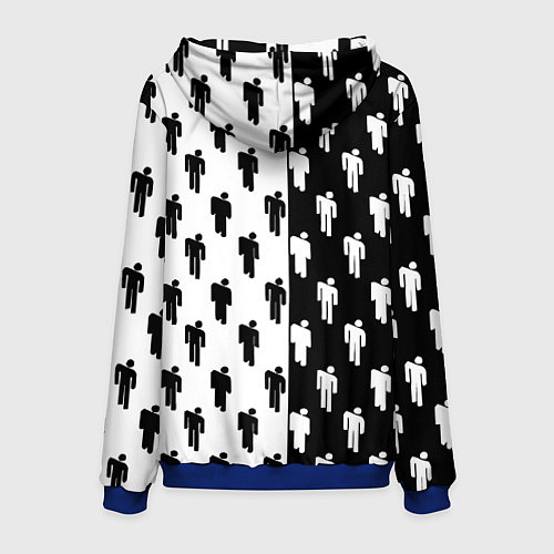 Мужская толстовка Borussia черно белые люди / 3D-Синий – фото 2