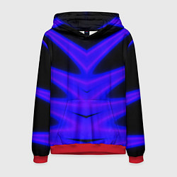 Толстовка-худи мужская Color neon blue, цвет: 3D-красный