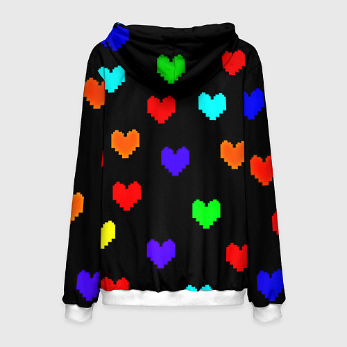 Мужская толстовка Borussia сердца паттерн / 3D-Белый – фото 2