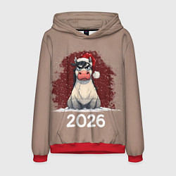 Толстовка-худи мужская Сердитая лошадка 2026, цвет: 3D-красный