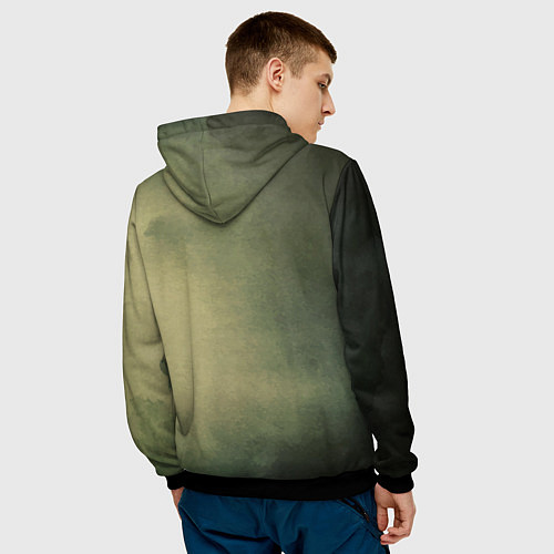 Мужская толстовка Эльф в режиме энергосбережения / 3D-Черный – фото 4