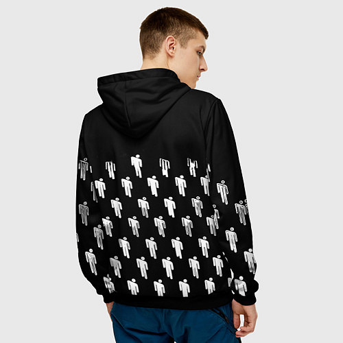 Мужская толстовка Реал Мадрид люди краски / 3D-Черный – фото 4