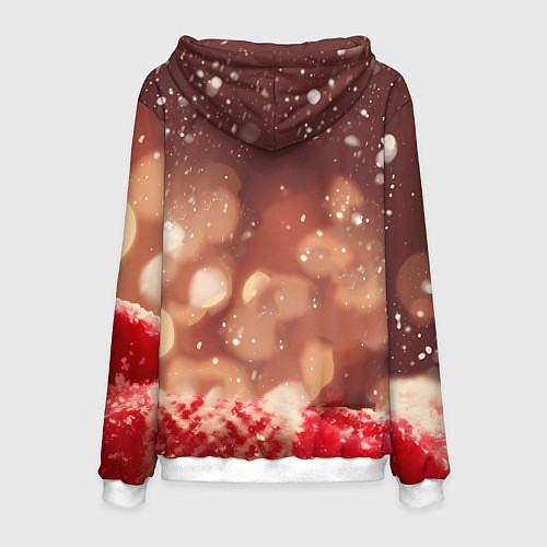 Мужская толстовка Сфинкс новогодняя кошка / 3D-Белый – фото 2