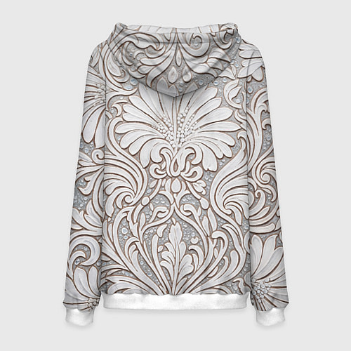 Мужская толстовка Вензельные цветы / 3D-Белый – фото 2