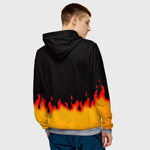 Мужская толстовка Liverpool огонь спорт / 3D-Меланж – фото 4