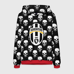 Толстовка-худи мужская Ювентус черепа, цвет: 3D-красный