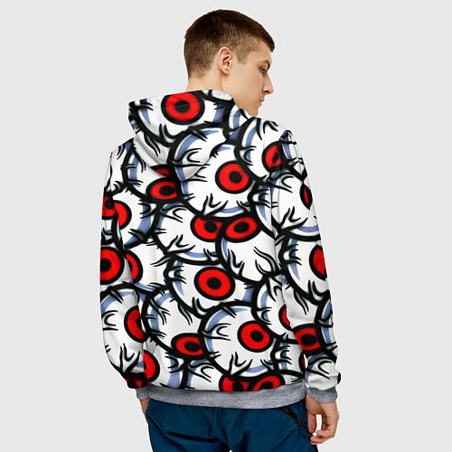 Мужская толстовка Ювентус глаза / 3D-Меланж – фото 4