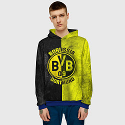 Толстовка-худи мужская Borussia Dortmund, цвет: 3D-синий — фото 2