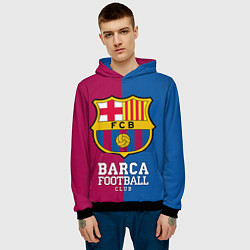 Толстовка-худи мужская Barca Football, цвет: 3D-черный — фото 2