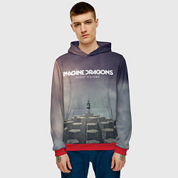 Толстовка-худи мужская Imagine Dragons: Night Visions, цвет: 3D-красный — фото 2