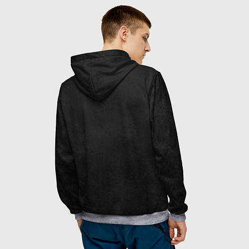 Мужская толстовка Черная кошка / 3D-Меланж – фото 4