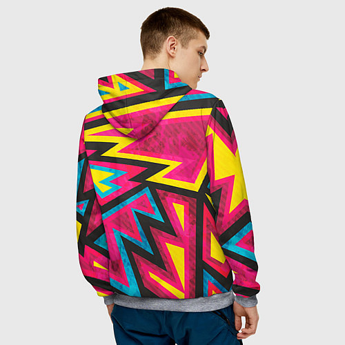 Мужская толстовка Геометрия / 3D-Меланж – фото 4