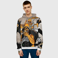 Толстовка-худи мужская Metallica: Guitar Hero, цвет: 3D-белый — фото 2
