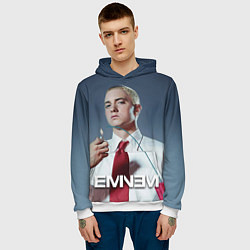 Толстовка-худи мужская Eminem Fire, цвет: 3D-белый — фото 2