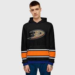 Толстовка-худи мужская Anaheim Ducks Selanne, цвет: 3D-синий — фото 2