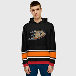 Толстовка-худи мужская Anaheim Ducks Selanne, цвет: 3D-красный — фото 2