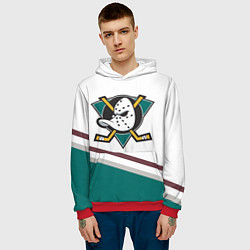 Толстовка-худи мужская Anaheim Ducks Selanne, цвет: 3D-красный — фото 2