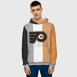 Толстовка-худи мужская Philadelphia Flyers, цвет: 3D-меланж — фото 2