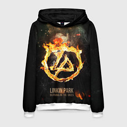 Толстовка-худи мужская Linkin Park: Burning the skies, цвет: 3D-белый