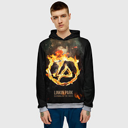 Толстовка-худи мужская Linkin Park: Burning the skies, цвет: 3D-меланж — фото 2