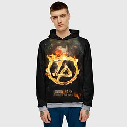 Толстовка-худи мужская Linkin Park: Burning the skies, цвет: 3D-меланж — фото 2