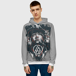 Толстовка-худи мужская Linkin Park: My Style, цвет: 3D-белый — фото 2