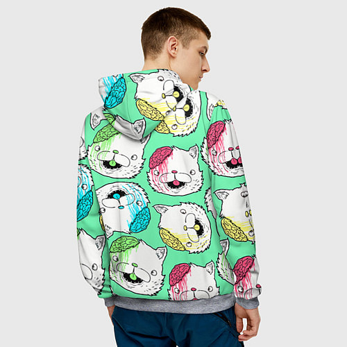 Мужская толстовка Drop Dead: Kitty Heads / 3D-Меланж – фото 4